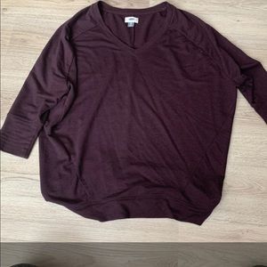 Purple 3 quarter length shirt